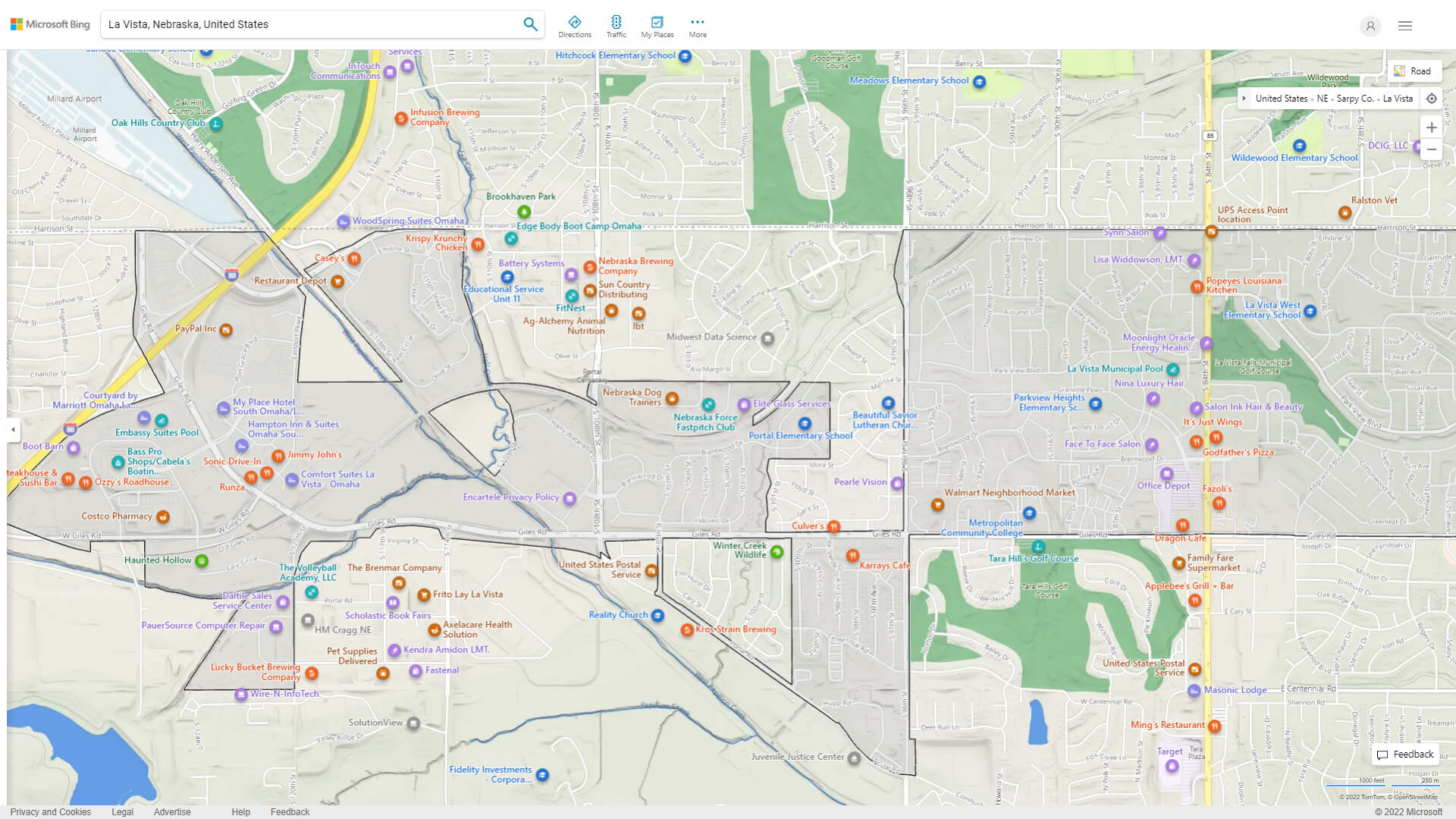 La Vista Detailed Map
